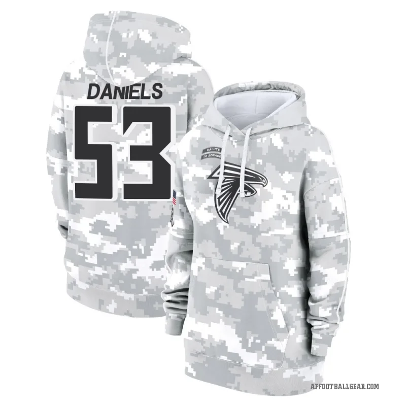 Kendal Daniels Women's Camo Atlanta Falcons Arctic 2024 Salute to Service Club Fleece Pullover Hoodie