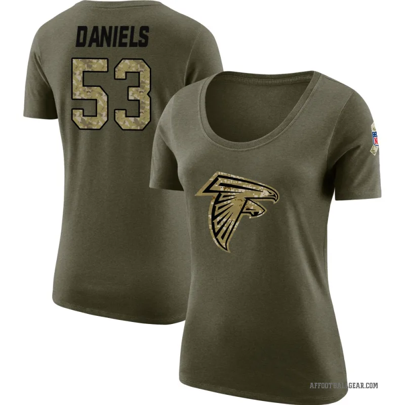 Kendal Daniels Women's Olive Atlanta Falcons Salute to Service Scoop Neck T-Shirt