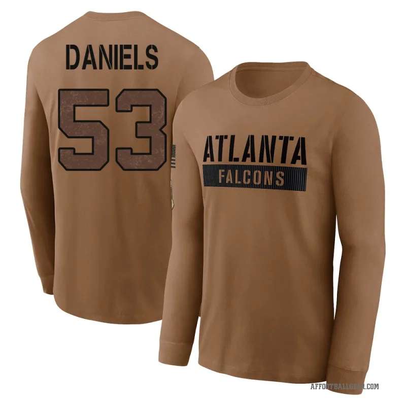 Kendal Daniels Youth Brown Atlanta Falcons 2023 Salute To Service Long Sleeve T-Shirt
