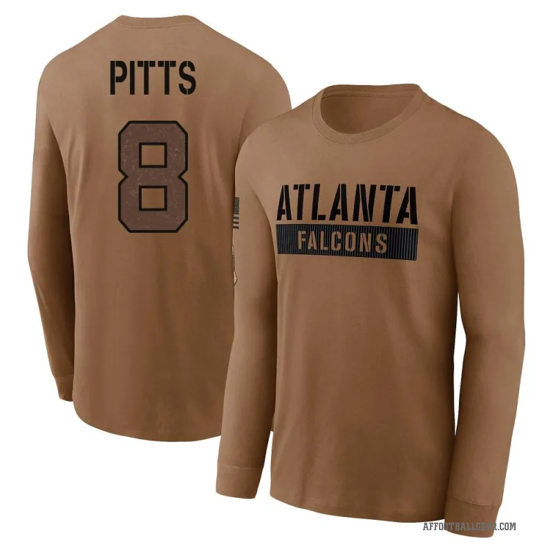 Kyle Pitts Youth Brown Atlanta Falcons 2023 Salute To Service Long Sleeve T-Shirt