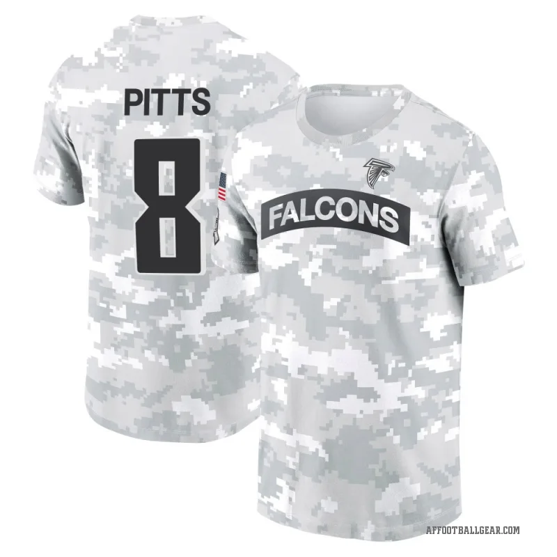 Kyle Pitts Youth Camo Atlanta Falcons Arctic 2024 Salute to Service Performance T-Shirt