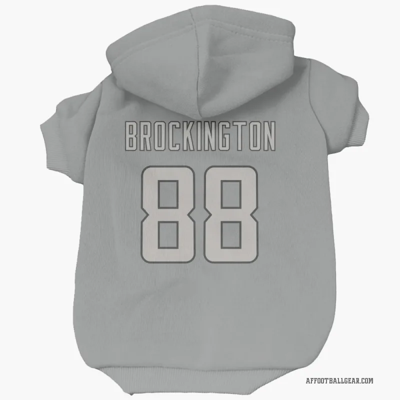 Le'Meke Brockington  Charcoal Atlanta Falcons  Cat & Dog Pet Hoodie
