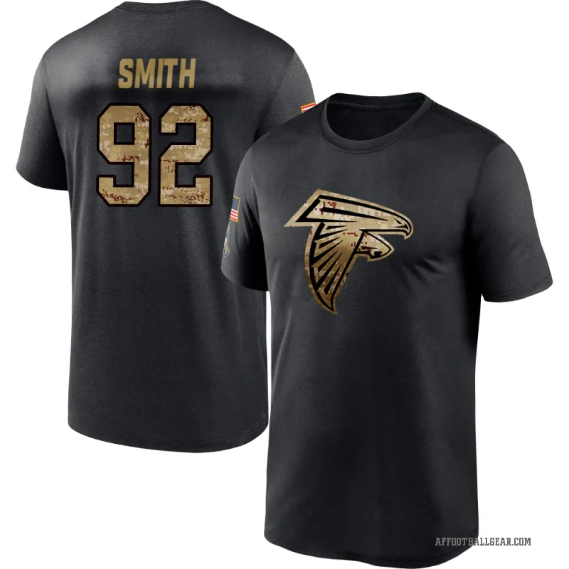 Maason Smith Men's Black Atlanta Falcons 2020 Salute To Service Performance T-Shirt