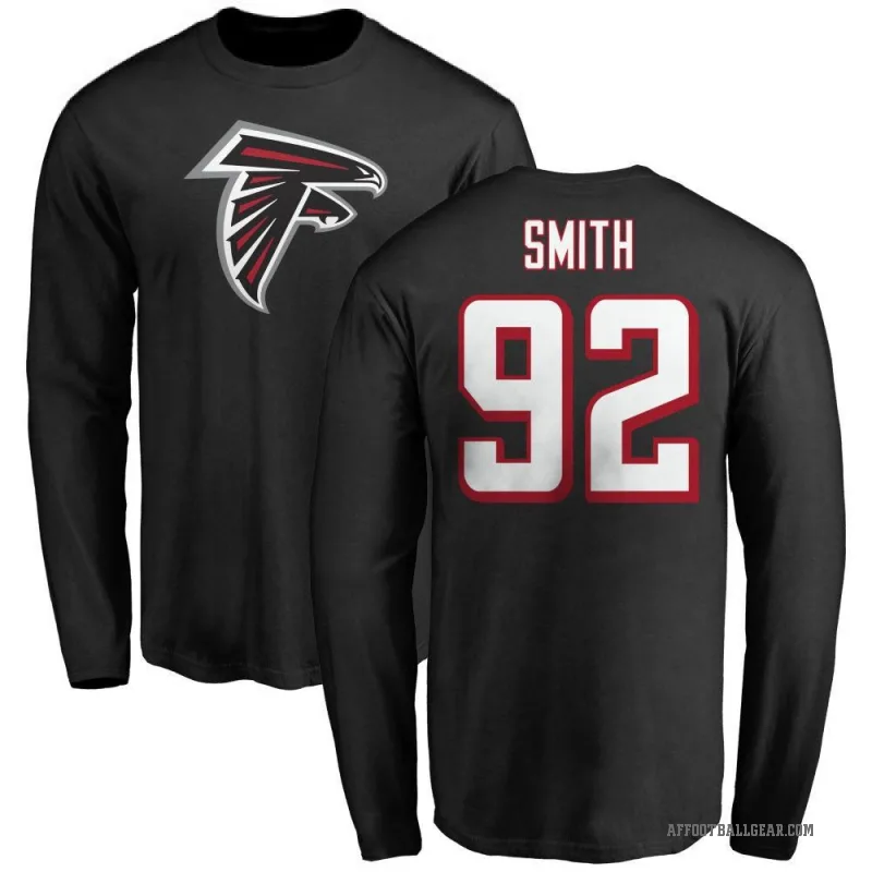 Maason Smith Men's Black Atlanta Falcons Logo Long Sleeve T-Shirt -
