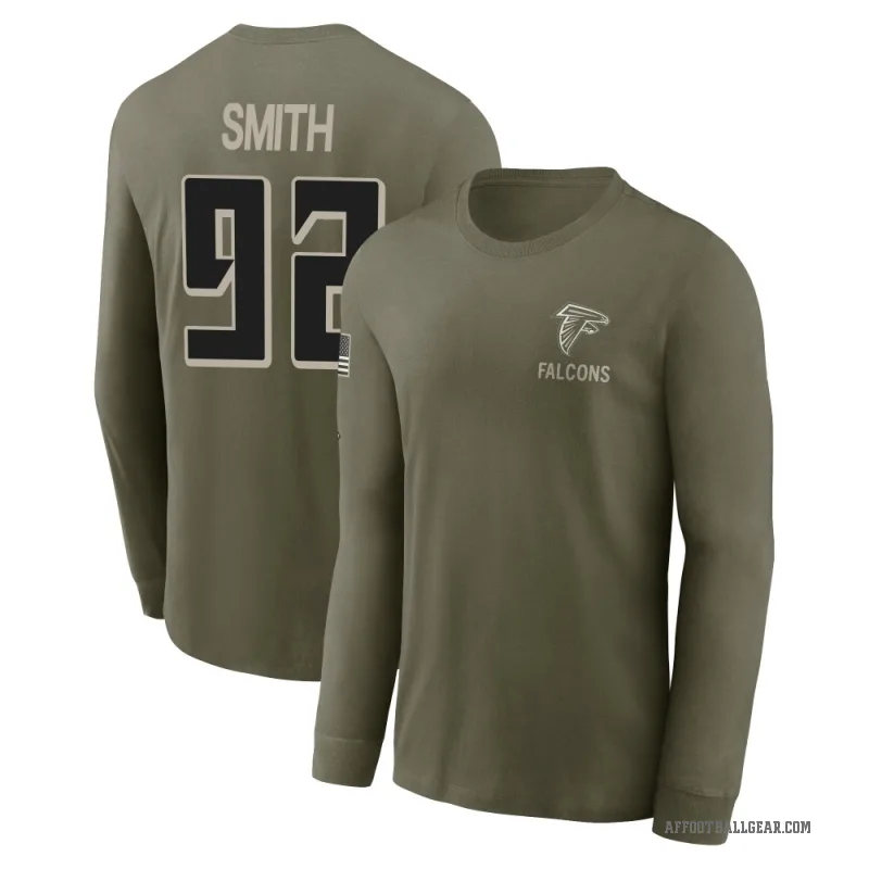 Maason Smith Men's Olive Atlanta Falcons 2025 Salute to Service Sideline Long Sleeve T-Shirt