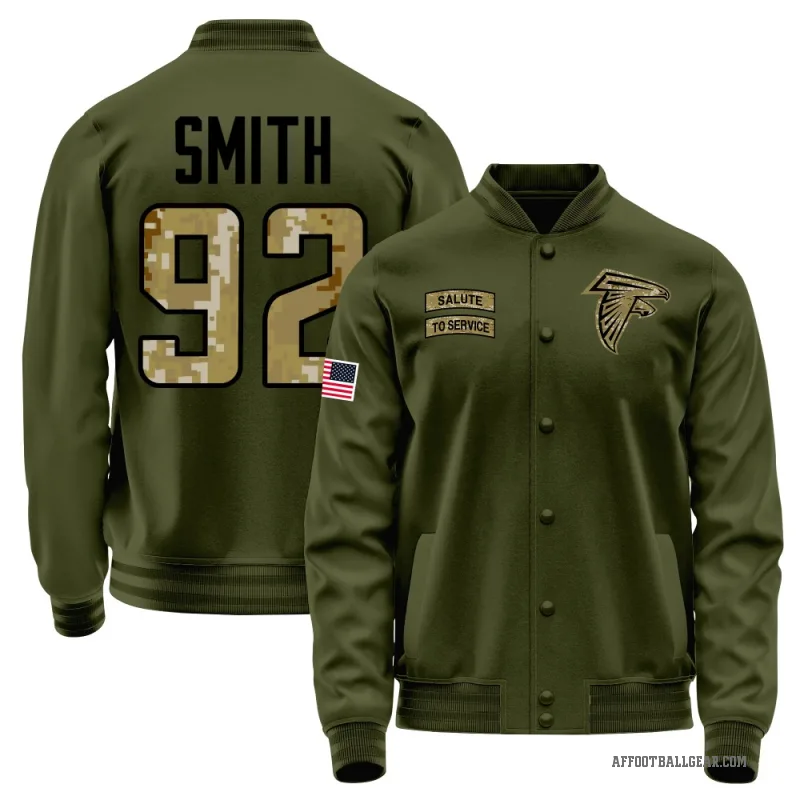 Maason Smith Men's Olive Atlanta Falcons Salute to Service Sideline Performance Jacket