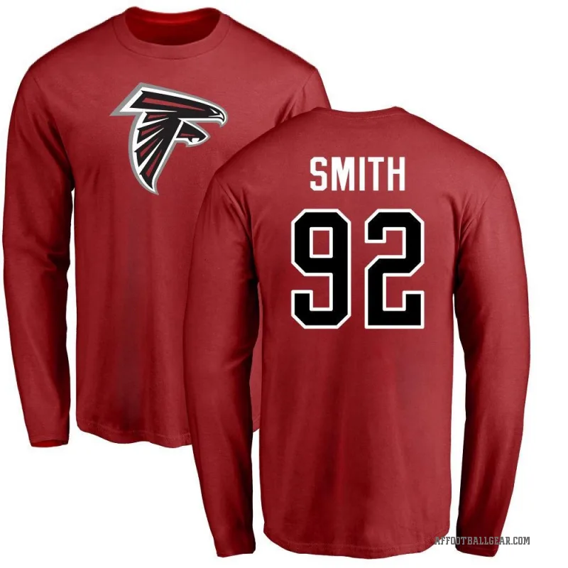 Maason Smith Men's Red Atlanta Falcons Logo Long Sleeve T-Shirt -