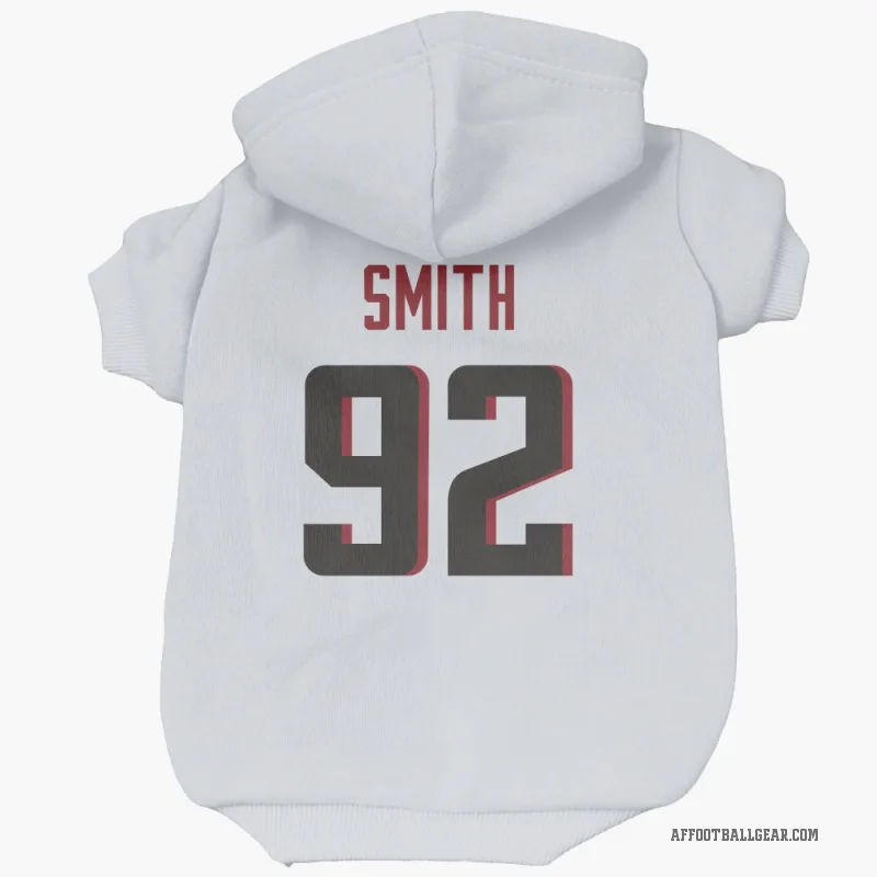 Maason Smith  White Atlanta Falcons  Cat & Dog Pet Hoodie
