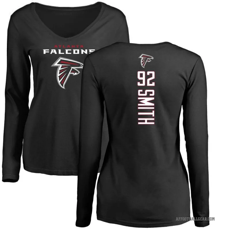Maason Smith Women's Black Atlanta Falcons Backer Slim Fit Long Sleeve T-Shirt -