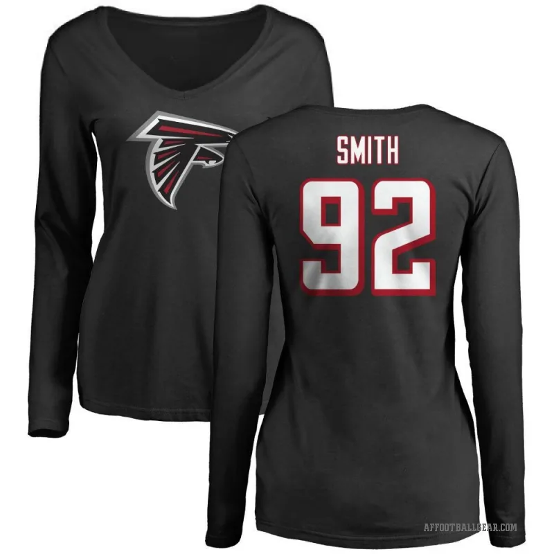 Maason Smith Women's Black Atlanta Falcons Logo Slim Fit Long Sleeve T-Shirt -