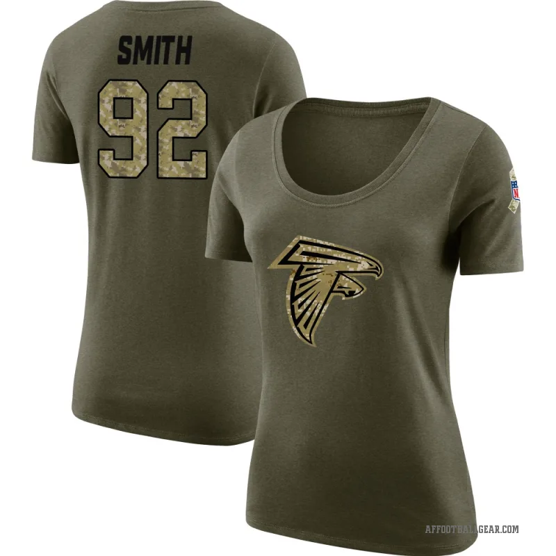 Maason Smith Women's Olive Atlanta Falcons Salute to Service Scoop Neck T-Shirt