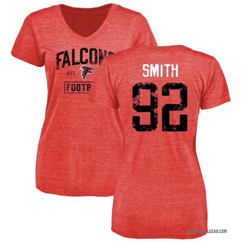 Maason Smith Women's Red Atlanta Falcons Distressed T-Shirt -