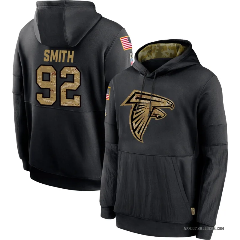 Maason Smith Youth Black Atlanta Falcons 2020 Salute to Service Sideline Performance Pullover Hoodie