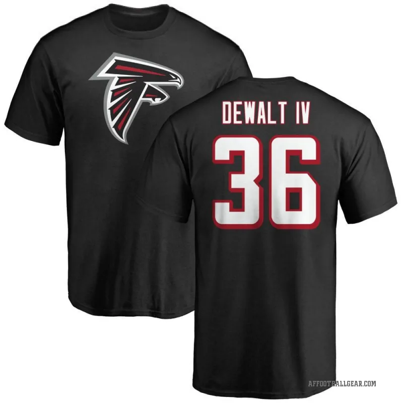 Malcolm DeWalt IV Men's Black Atlanta Falcons Logo T-Shirt -