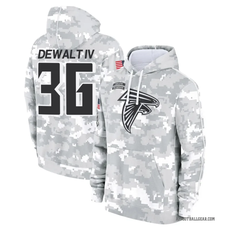 Malcolm DeWalt IV Men's Camo Atlanta Falcons Arctic 2024 Salute to Service Club Fleece Pullover Hoodie