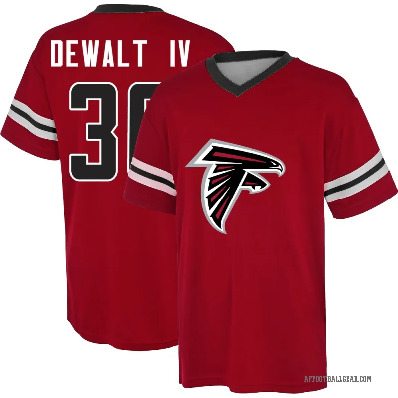 Malcolm DeWalt IV Men's Red Atlanta Falcons Game Day V-Neck T-Shirt
