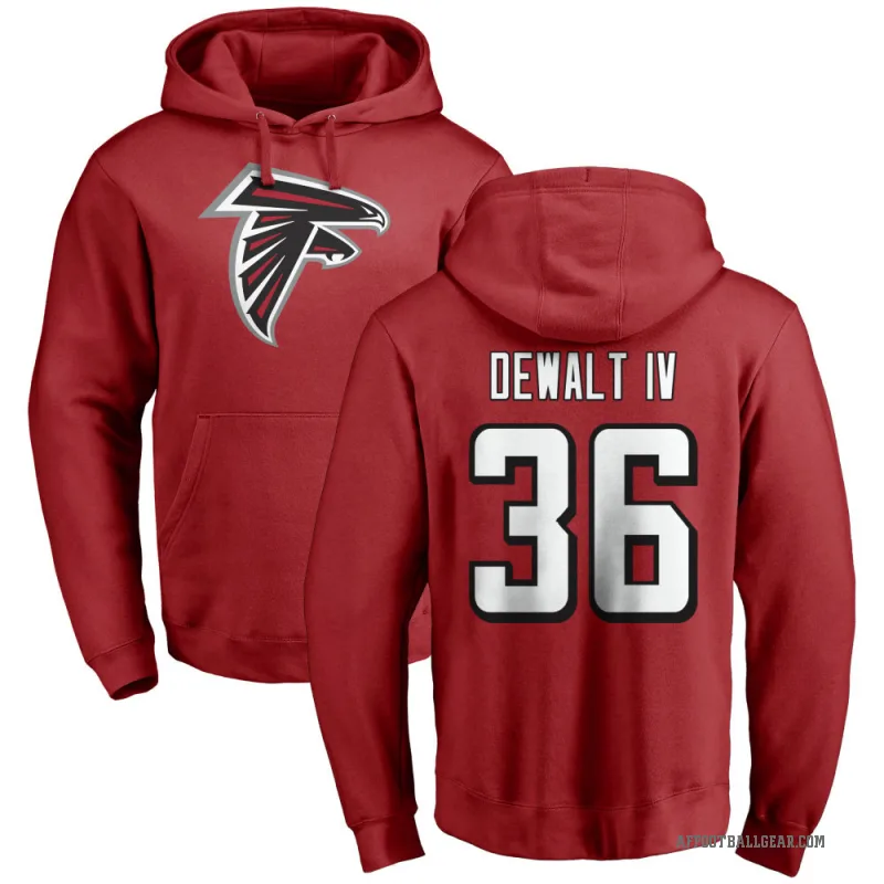 Malcolm DeWalt IV Men's Red Atlanta Falcons Pro Line Logo Pullover Hoodie