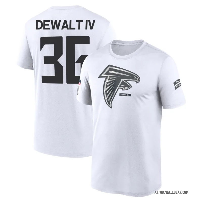 Malcolm DeWalt IV Men's White Atlanta Falcons 2024 Salute to Service Performance T-Shirt