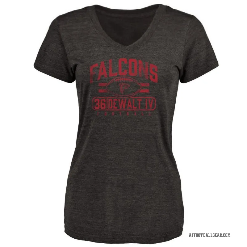 Malcolm DeWalt IV Women's Black Atlanta Falcons Flanker T-Shirt -