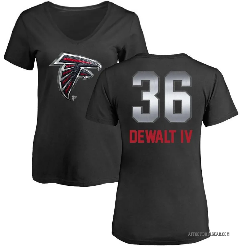 Malcolm DeWalt IV Women's Black Atlanta Falcons Midnight Mascot T-Shirt -