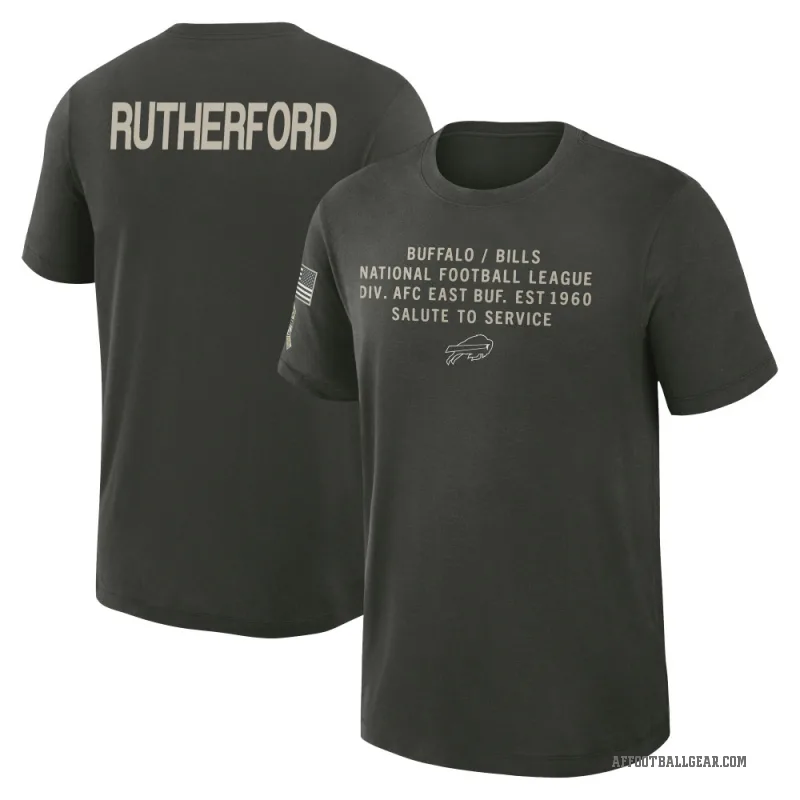 Malik Rutherford Men's Green Atlanta Falcons Dark/ 2025 Salute to Service Sideline Slub T-Shirt