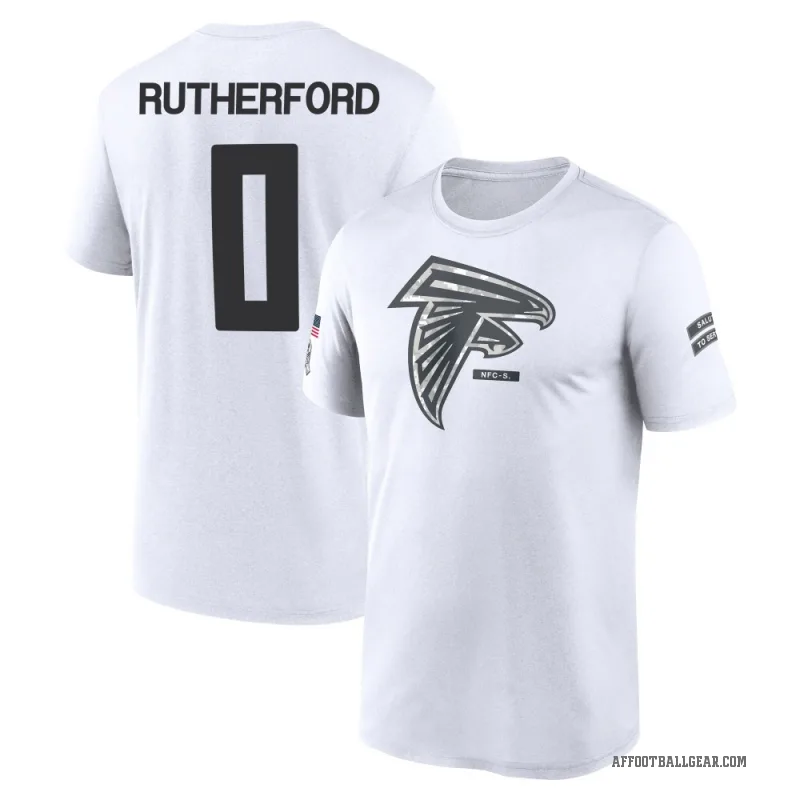 Malik Rutherford Men's White Atlanta Falcons 2024 Salute to Service Performance T-Shirt