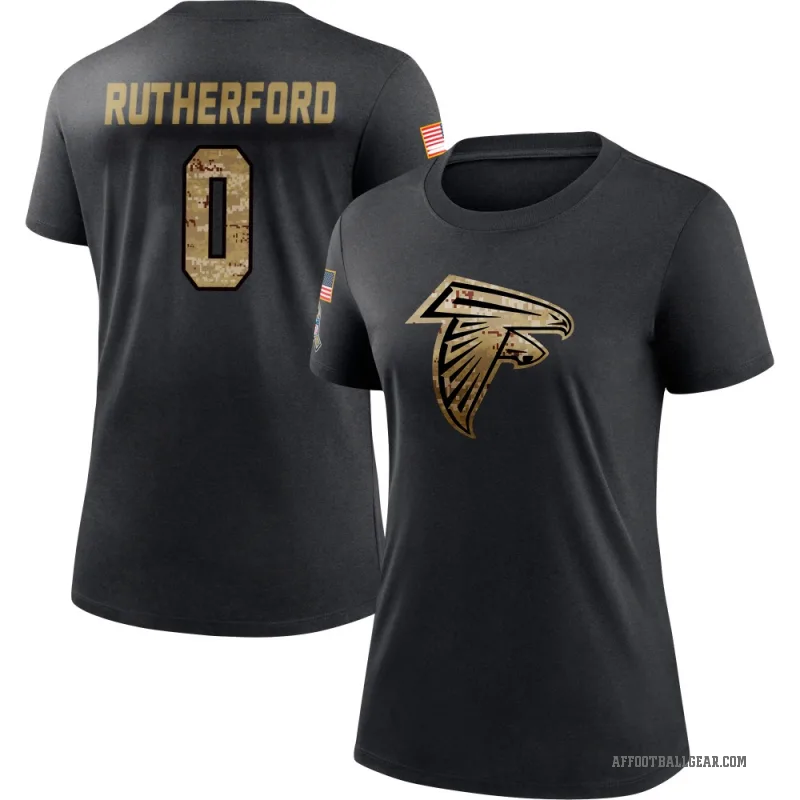 Malik Rutherford Women's Black Atlanta Falcons 2020 Salute To Service Performance T-Shirt
