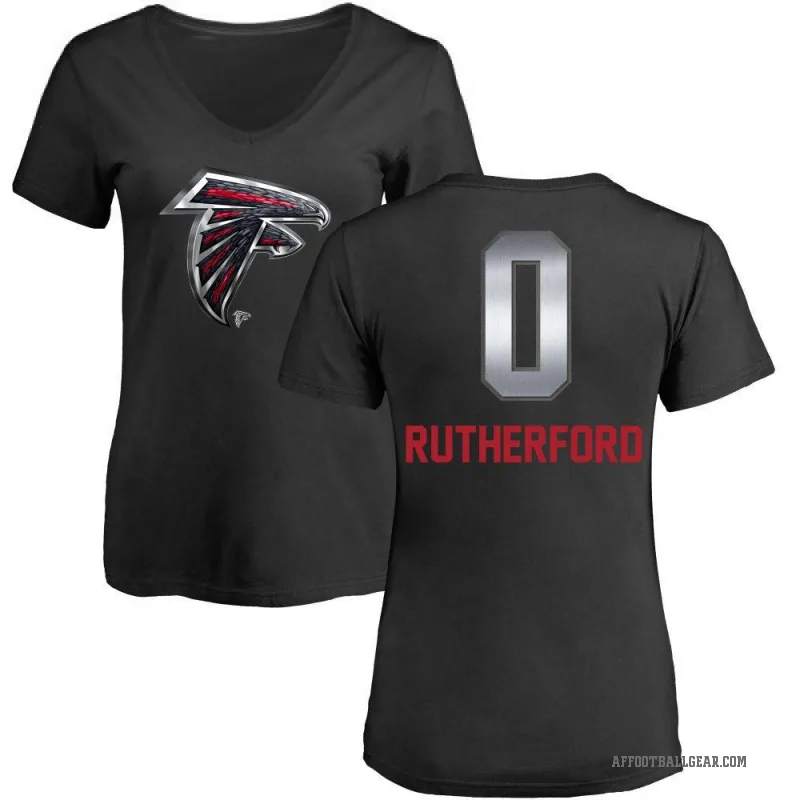 Malik Rutherford Women's Black Atlanta Falcons Midnight Mascot T-Shirt -