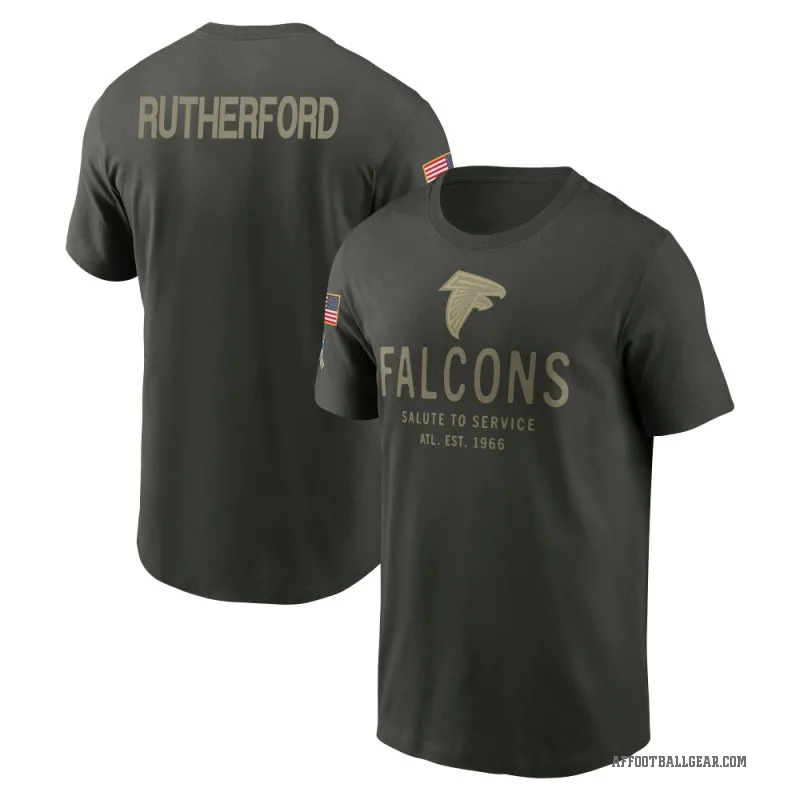 Malik Rutherford Youth Green Atlanta Falcons Forest/ 2025 Salute to Service Sideline Primary Edge T-Shirt