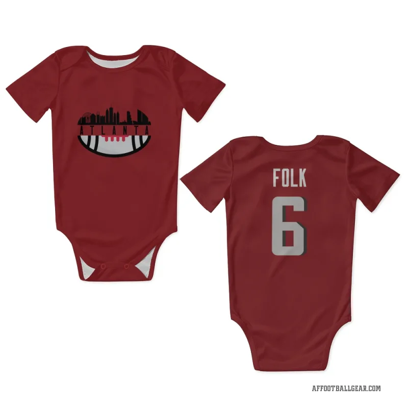 Nick Folk  Red Atlanta Falcons  Newborn & Infant Bodysuit
