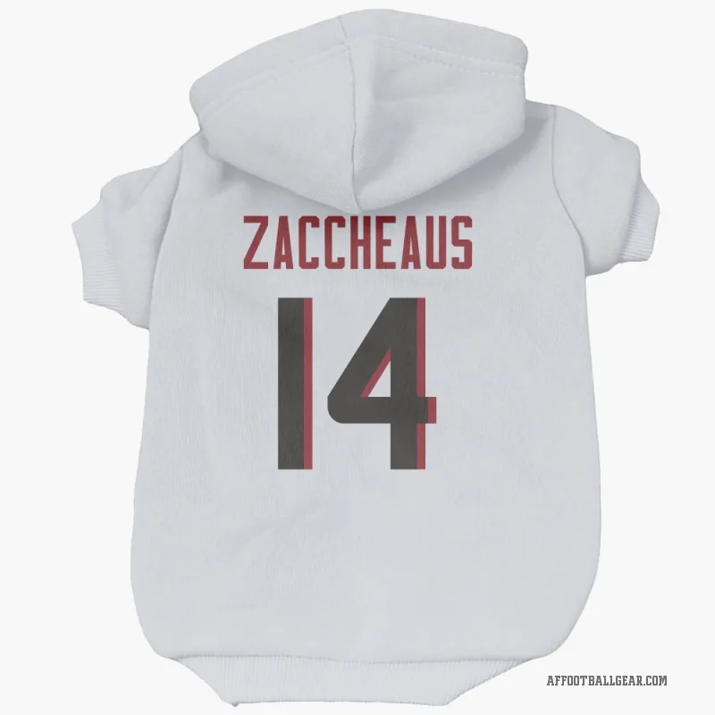 Olamide Zaccheaus  White Atlanta Falcons  Cat & Dog Pet Hoodie