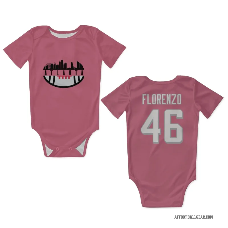 Philip Florenzo  Pink Atlanta Falcons  Newborn & Infant Bodysuit