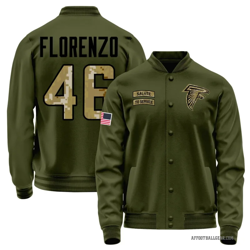 Philip Florenzo Youth Olive Atlanta Falcons Salute to Service Sideline Performance Jacket