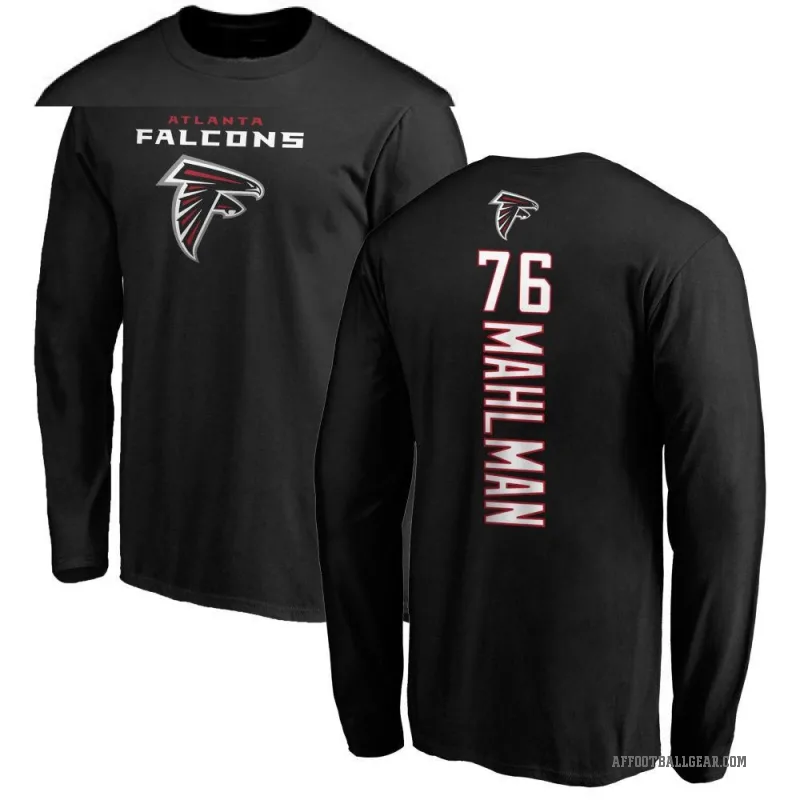 Riley Mahlman Men's Black Atlanta Falcons Backer Long Sleeve T-Shirt -