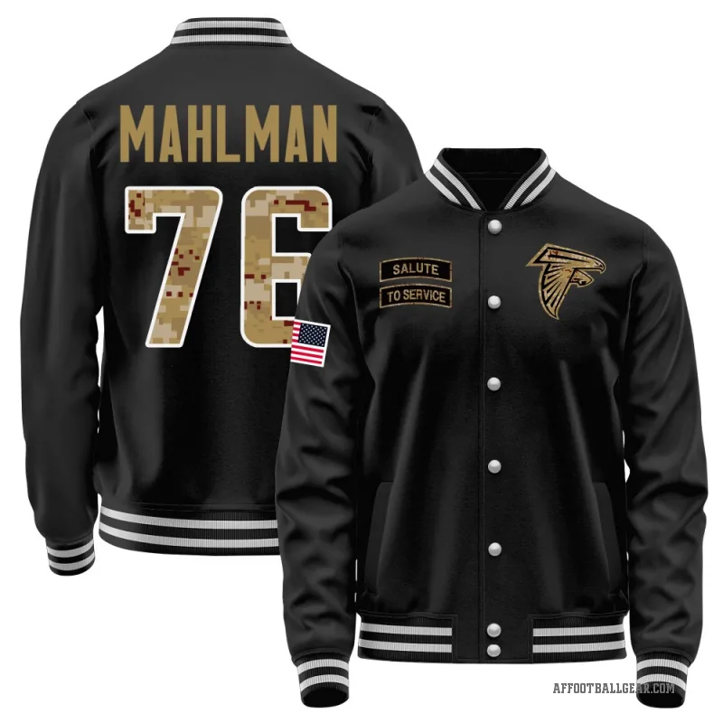 Riley Mahlman Men's Black Atlanta Falcons Salute to Service Sideline Performance Jacket