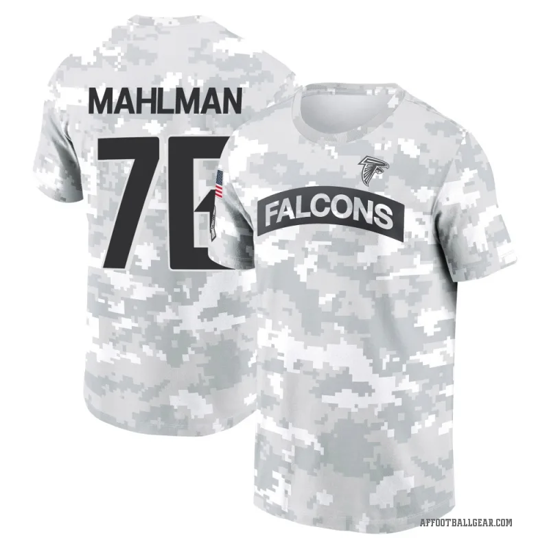 Riley Mahlman Men's Camo Atlanta Falcons Arctic 2024 Salute to Service Performance T-Shirt