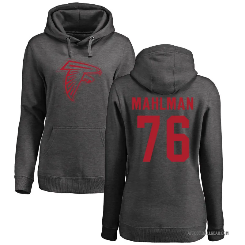 Riley Mahlman Women's Atlanta Falcons Pro Line by Branded Ash One Color Pullover Hoodie