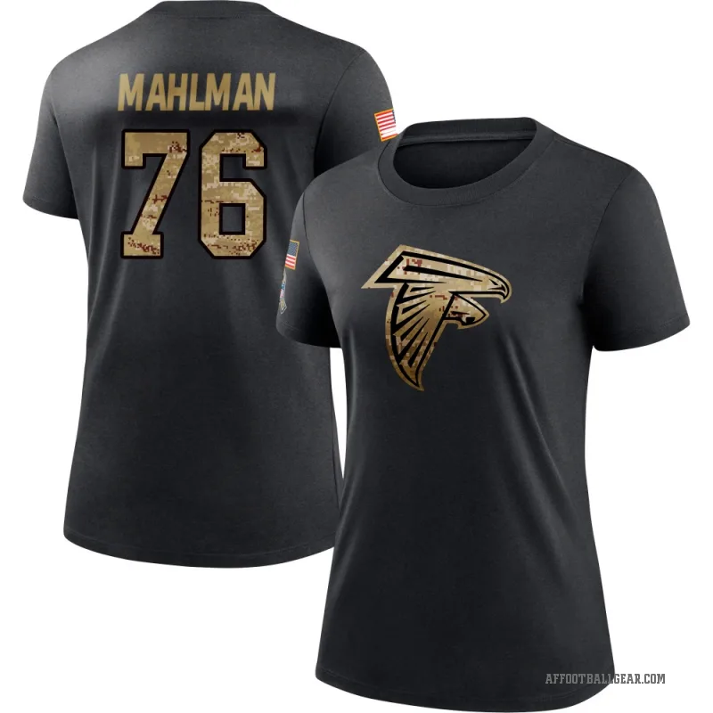 Riley Mahlman Women's Black Atlanta Falcons 2020 Salute To Service Performance T-Shirt