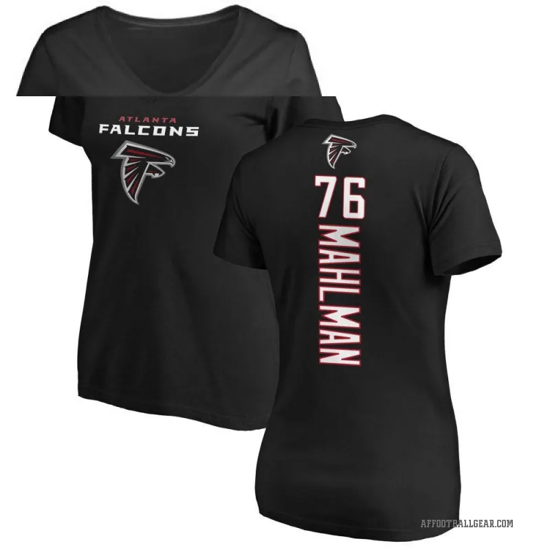 Riley Mahlman Women's Black Atlanta Falcons Backer Slim Fit T-Shirt -