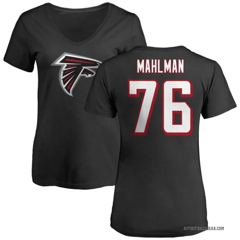 Riley Mahlman Women's Black Atlanta Falcons Logo Slim Fit T-Shirt -