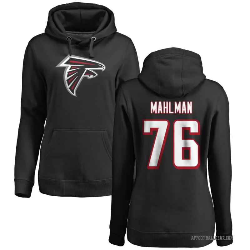 Riley Mahlman Women's Black Atlanta Falcons Pro Line Logo Pullover Hoodie