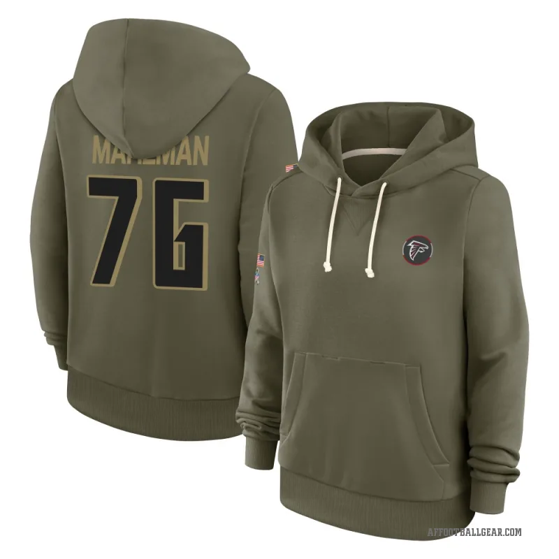 Riley Mahlman Women's Olive Atlanta Falcons 2025 Salute to Service Hoodie