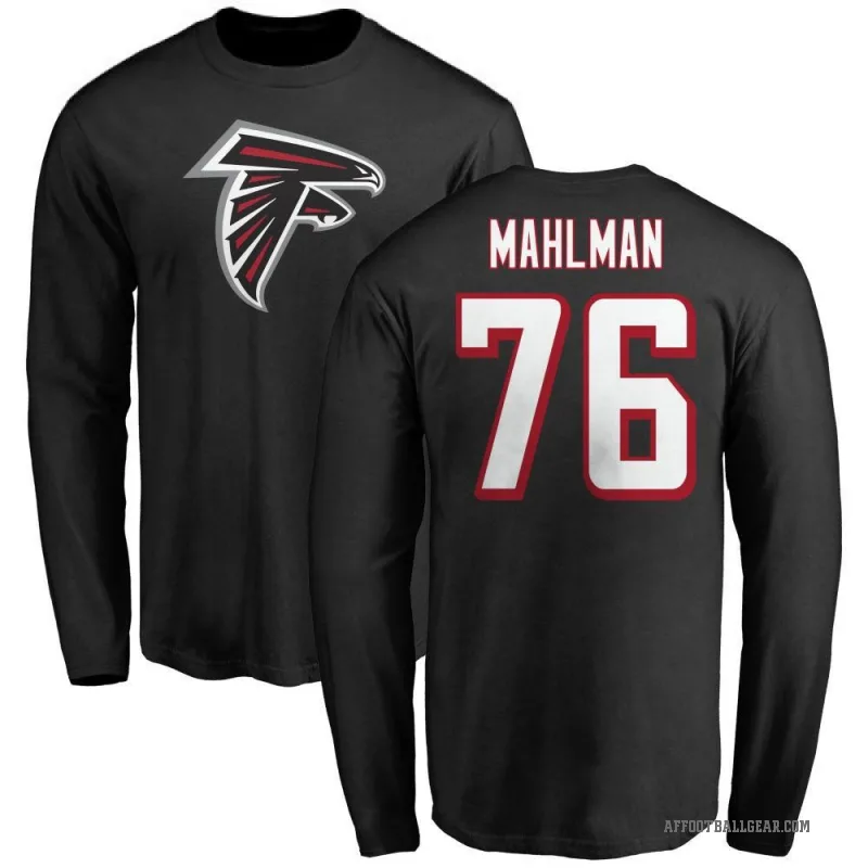 Riley Mahlman Youth Black Atlanta Falcons Logo Long Sleeve T-Shirt -