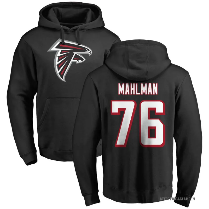 Riley Mahlman Youth Black Atlanta Falcons Pro Line Logo Pullover Hoodie
