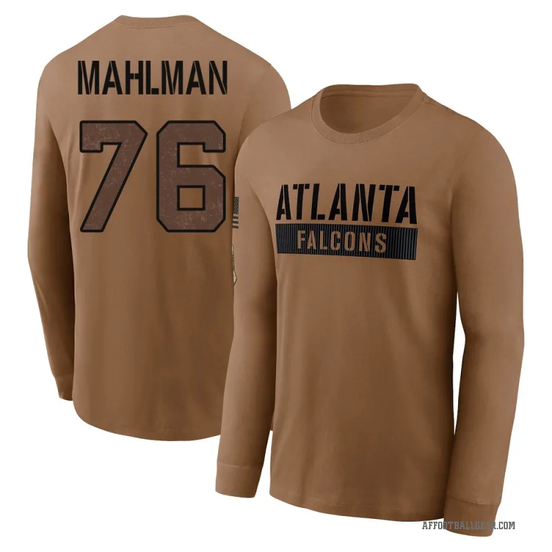 Riley Mahlman Youth Brown Atlanta Falcons 2023 Salute To Service Long Sleeve T-Shirt