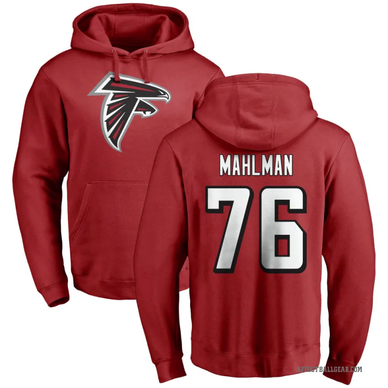 Riley Mahlman Youth Red Atlanta Falcons Pro Line Logo Pullover Hoodie