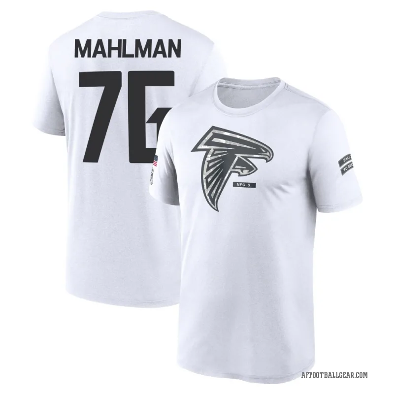 Riley Mahlman Youth White Atlanta Falcons 2024 Salute to Service Performance T-Shirt