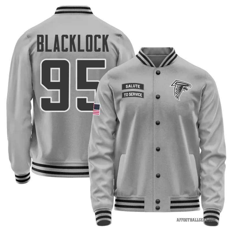 Ross Blacklock Men's Black Atlanta Falcons Gray Salute to Service Performance Jacket