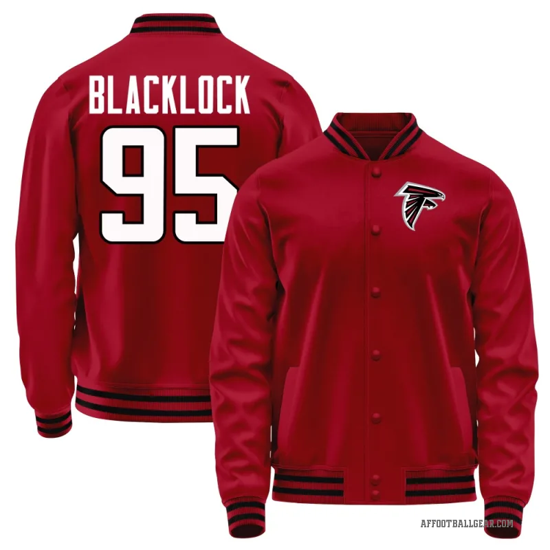 Ross Blacklock Men's Black Atlanta Falcons Red Full-Snap Jacket