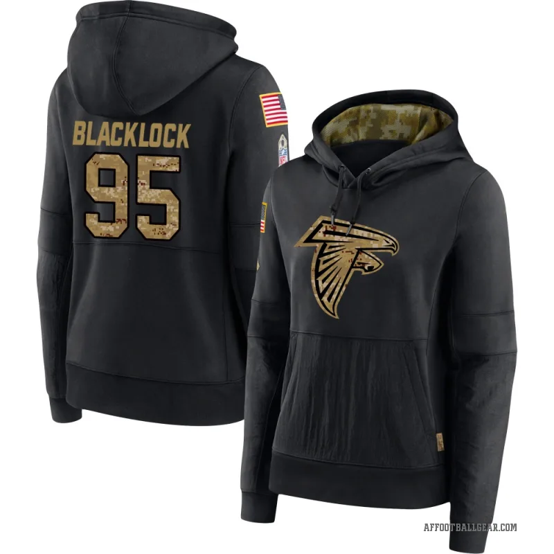 Ross Blacklock Women's Black Atlanta Falcons 2020 Salute to Service Sideline Performance Pullover Hoodie